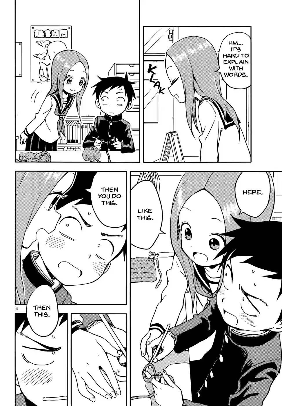 Karakai Jouzu no Takagi san Ch. 97 Crocheting