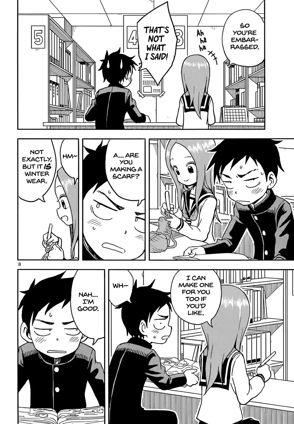 Karakai Jouzu no Takagi san Ch. 97 Crocheting