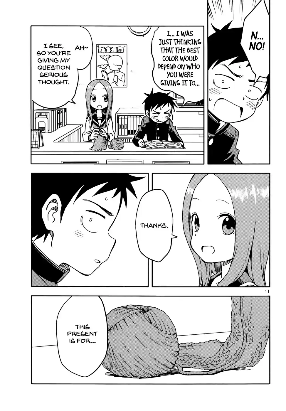 Karakai Jouzu no Takagi san Ch. 97 Crocheting