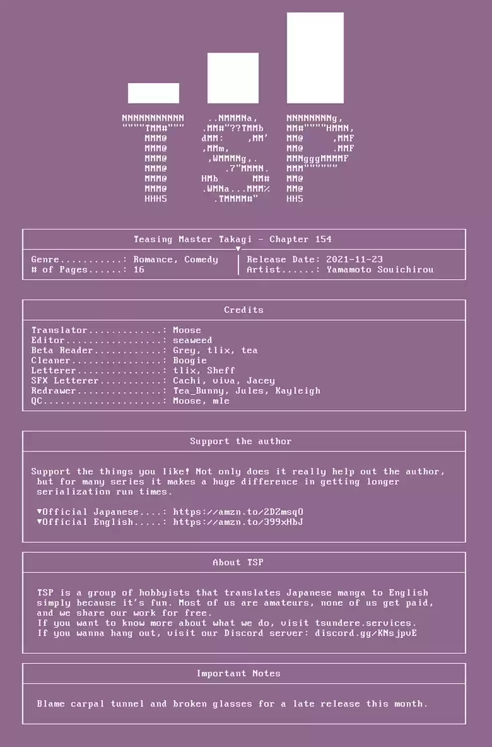 Karakai Jouzu No Takagi-San Chapter 154