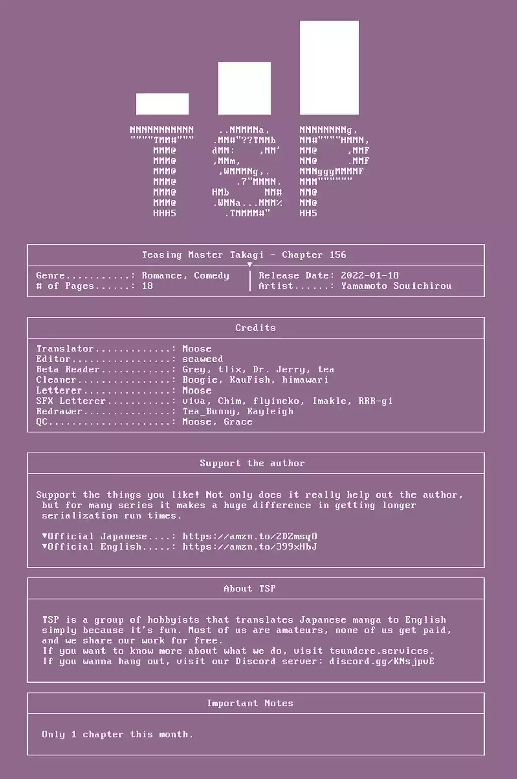 Karakai Jouzu No Takagi-San Chapter 156