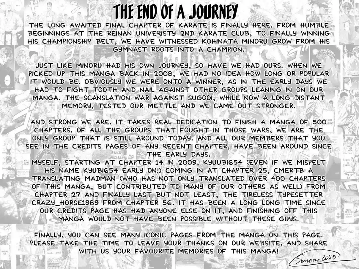 Karate Shoukoushi Kohinata Minoru Vol. 50 Ch. 500 OSU!!