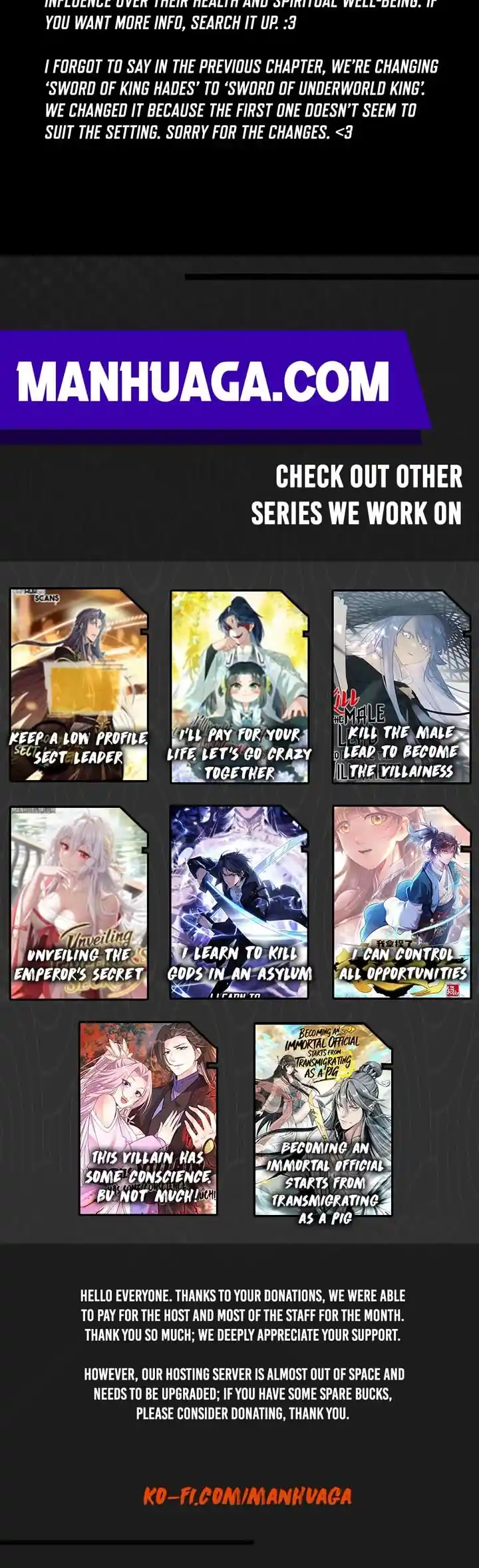 Keep A Low Profile, Sect Leader Chapter 448