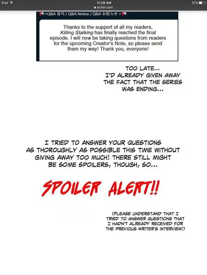 Killing Stalking Chapter 67.5