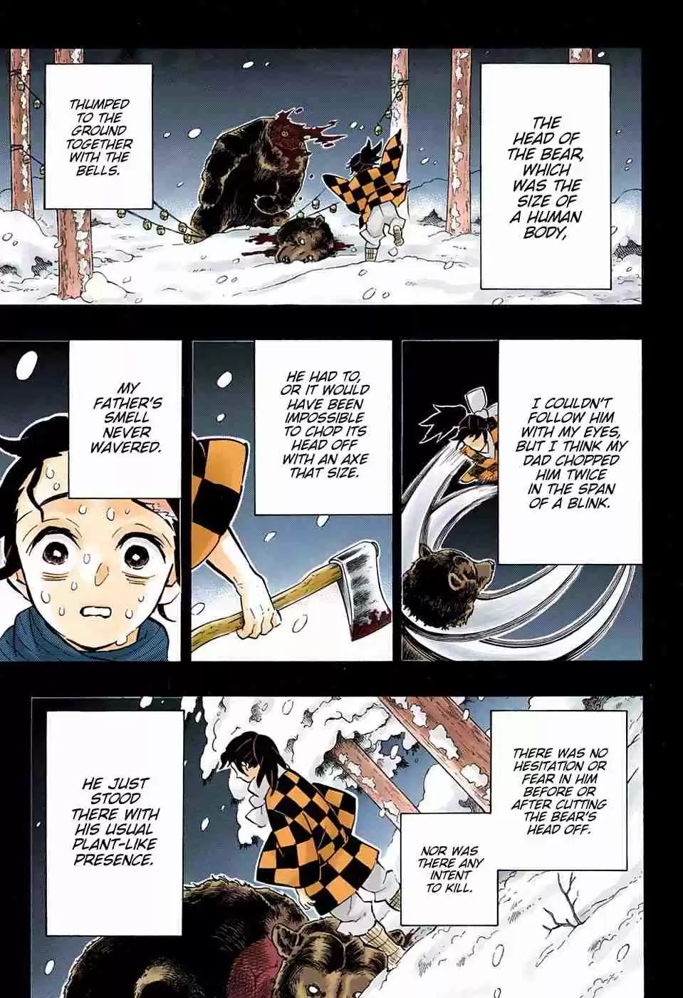 Kimetsu no Yaiba Digital Colored Comics Ch. 151 A Bell Rings on a Snowy Moonlit Night