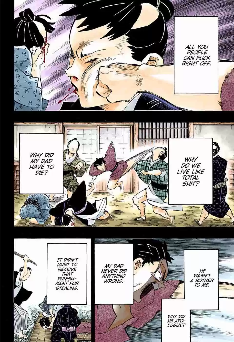 Kimetsu no Yaiba Digital Colored Comics Ch. 154 A Strong Wave of Nostalgia