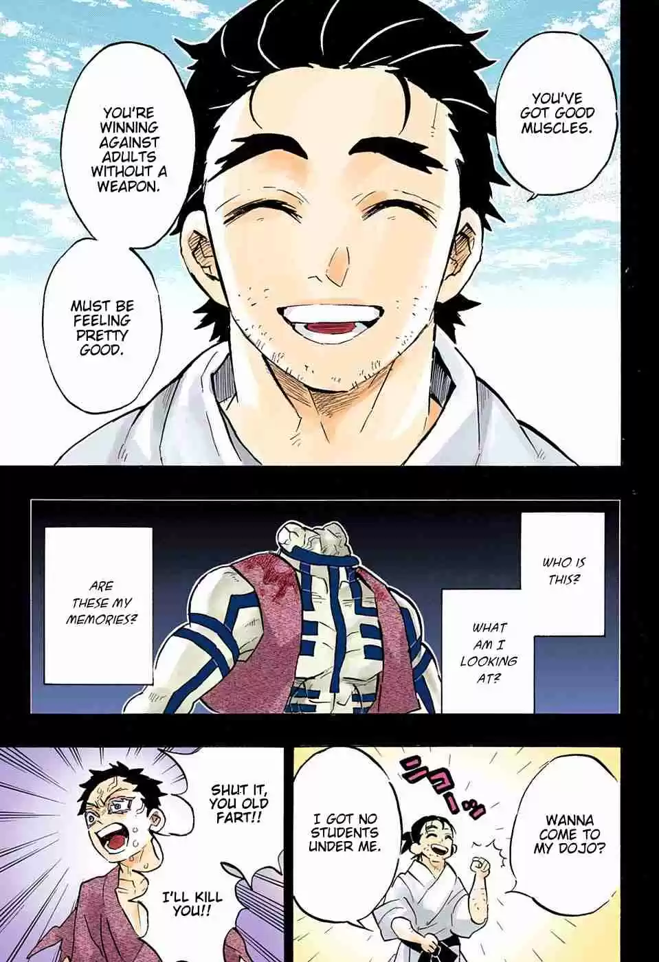 Kimetsu no Yaiba Digital Colored Comics Ch. 154 A Strong Wave of Nostalgia