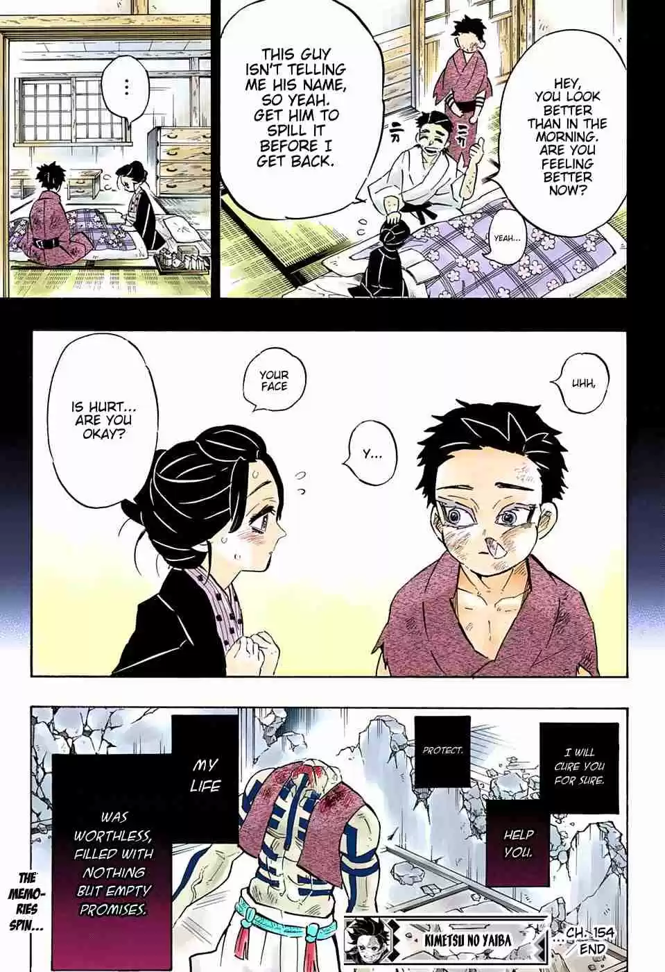 Kimetsu no Yaiba Digital Colored Comics Ch. 154 A Strong Wave of Nostalgia