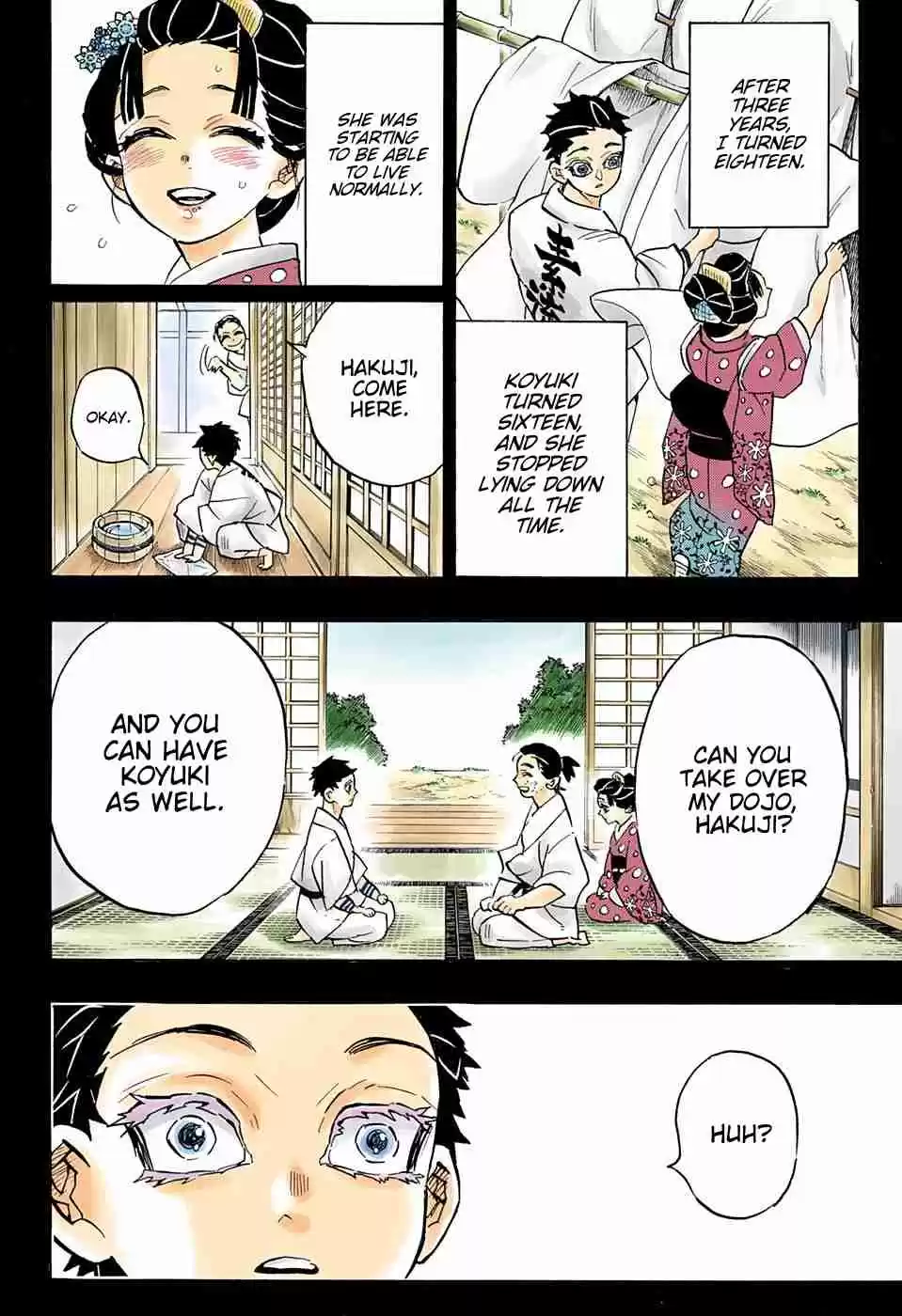 Kimetsu no Yaiba Digital Colored Comics Ch. 155 The Useless Komainu