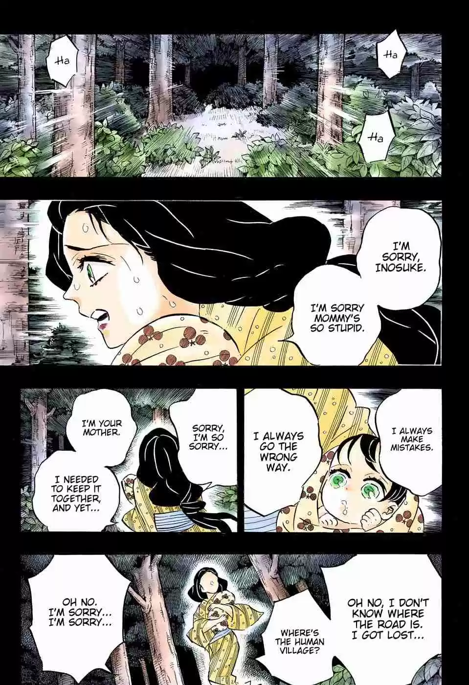 Kimetsu no Yaiba Digital Colored Comics Ch. 160 Overlapping Shadows, Revived Memories