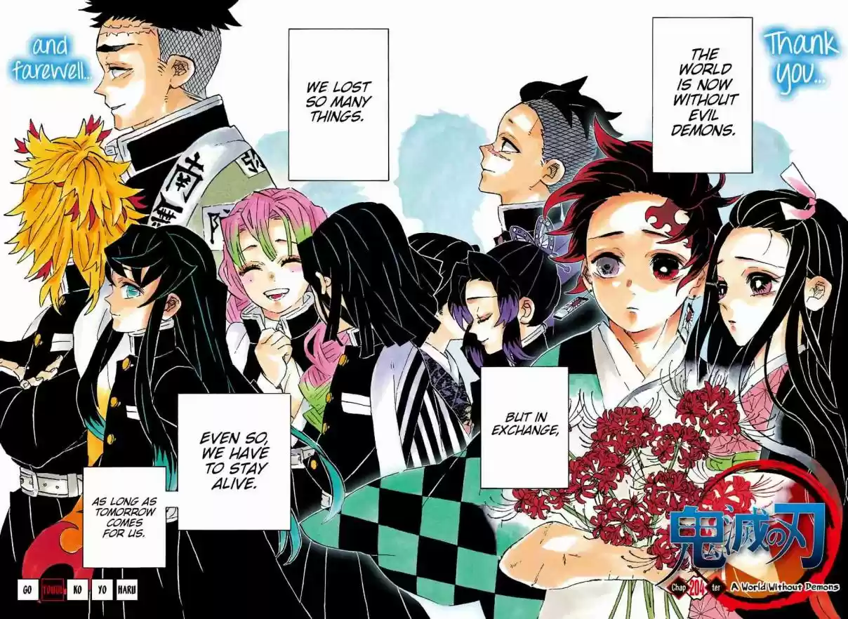 Kimetsu no Yaiba Digital Colored Comics Ch. 204 A World Without Demons