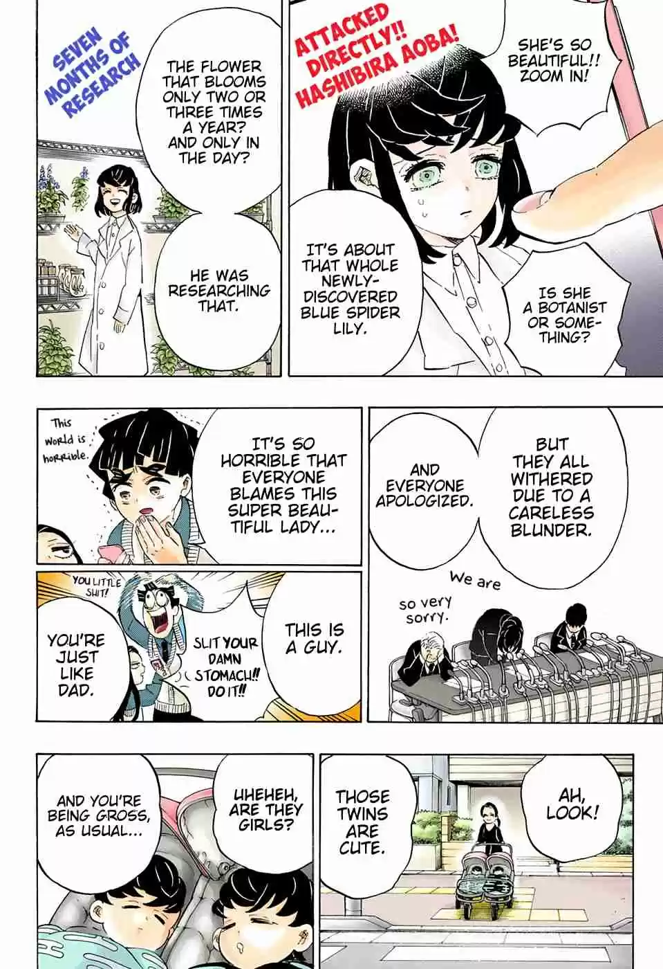Kimetsu no Yaiba Digital Colored Comics Ch. 205 Lives That Make the Years Shine