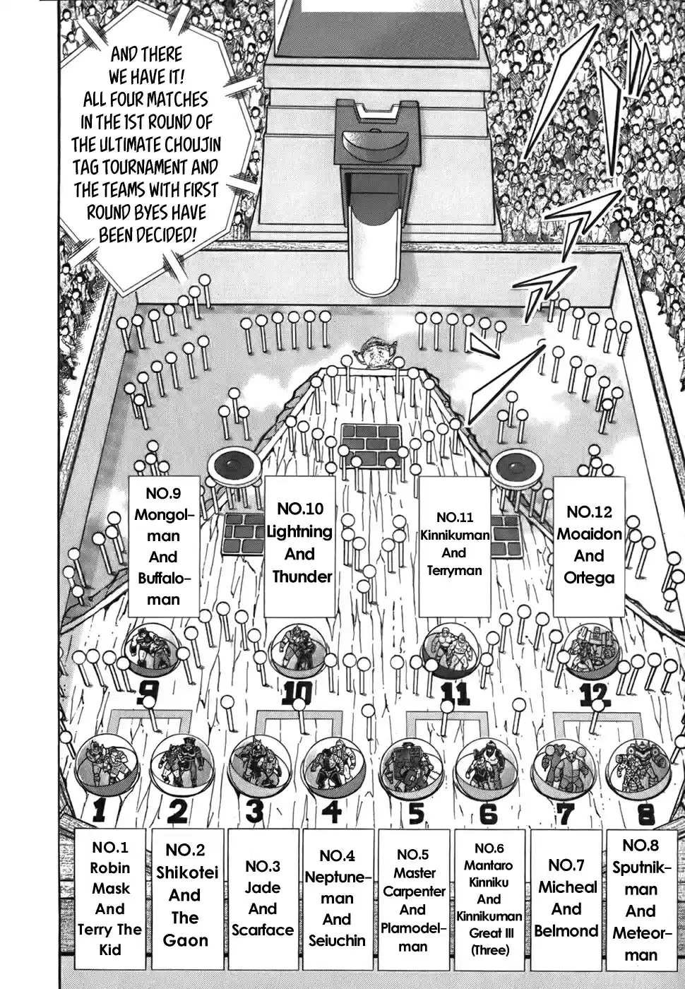 Kinnikuman II Sei: Kyuukyoku Choujin Tag Hen Vol. 5 Ch. 53 The Match Ups Finally Get Set Up!