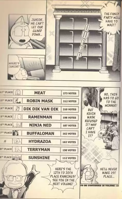 Kinnikuman II Sei Vol. 11 Ch. 106.5 Choujin Popularity Poll