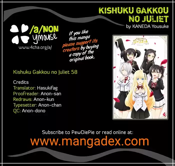 Kishuku Gakkou no Juliet Vol. 10 Ch. 63 Romio, Hasuki, and Servant Errands