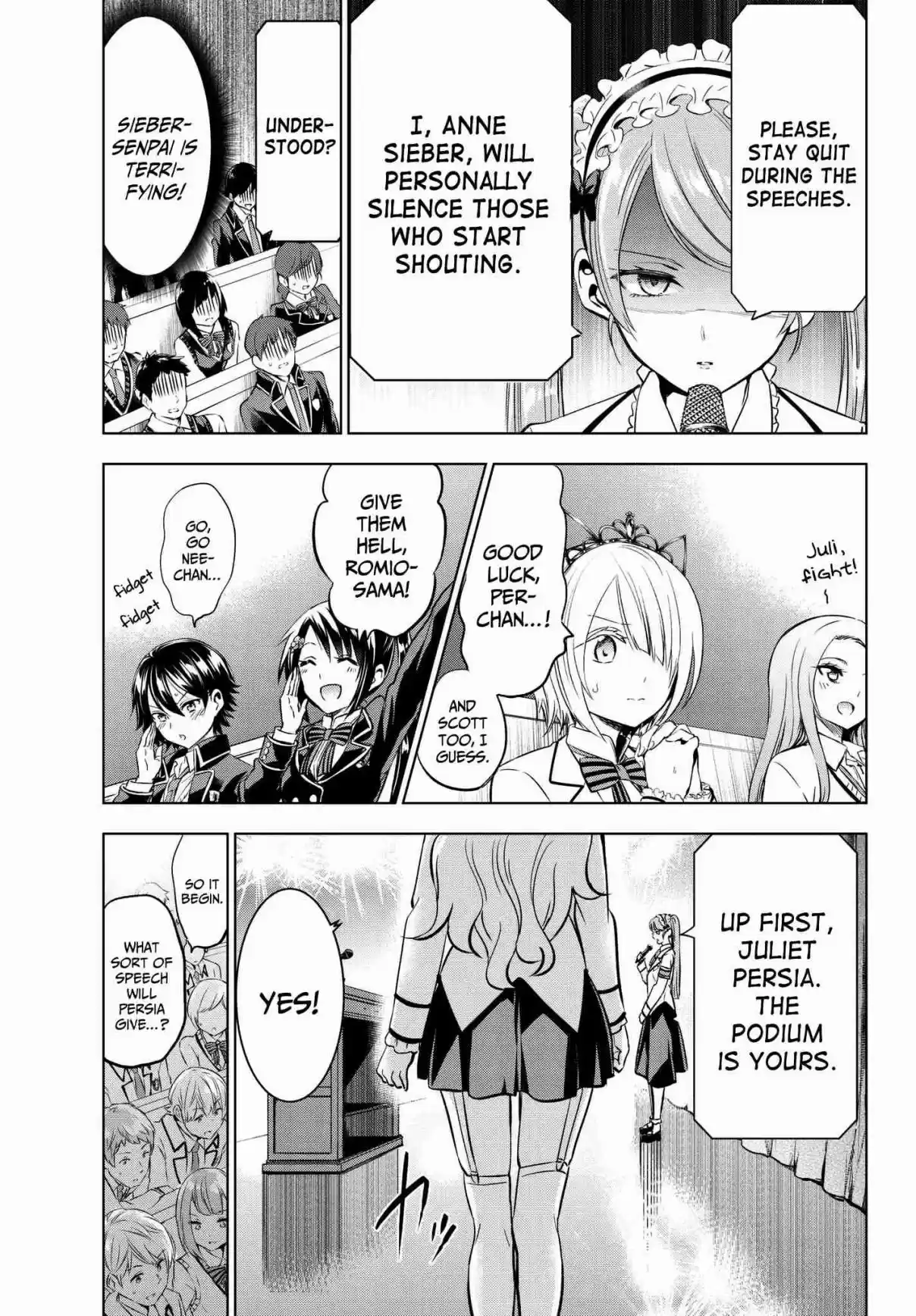 Kishuku Gakkou no Juliet Vol. 12 Ch. 80 Romio and the Student Election Assembly (Part I)