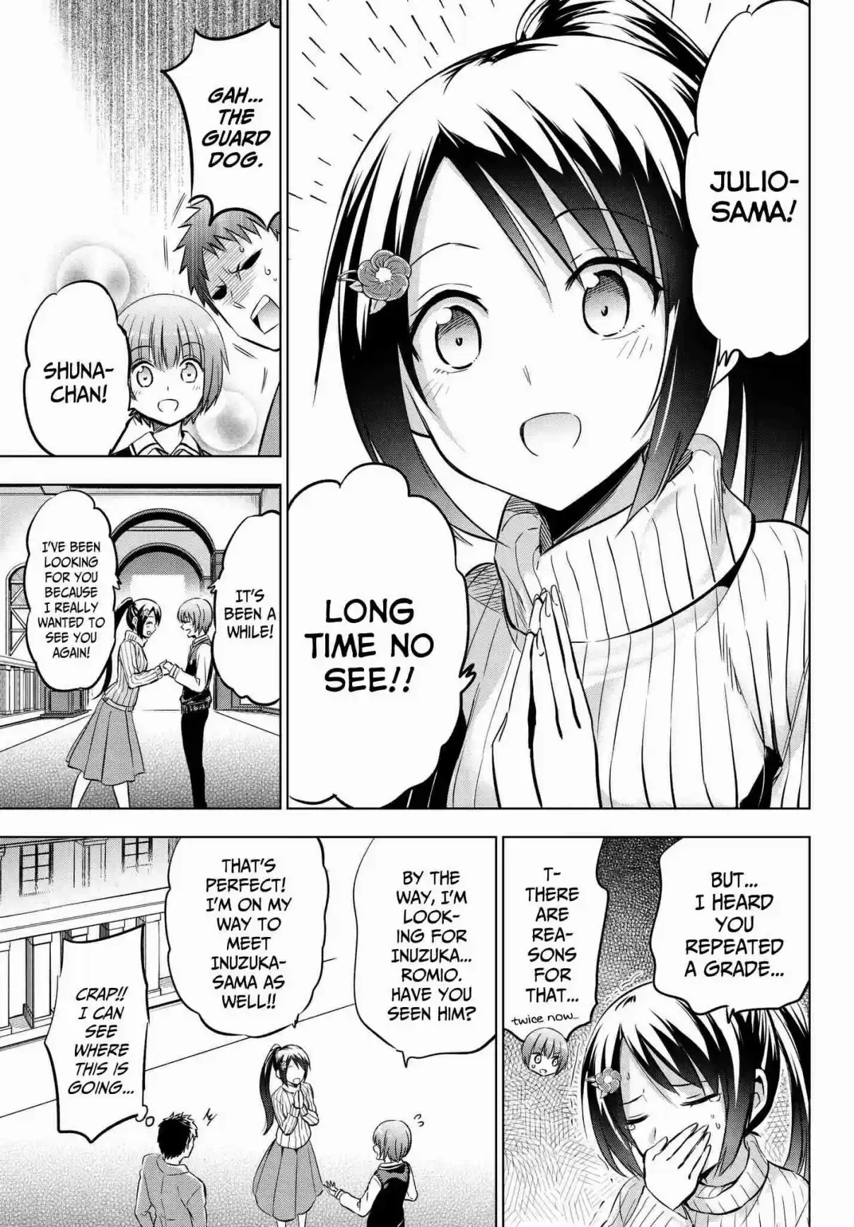 Kishuku Gakkou no Juliet Vol. 12 Ch. 84 Julio and the Black Dog House