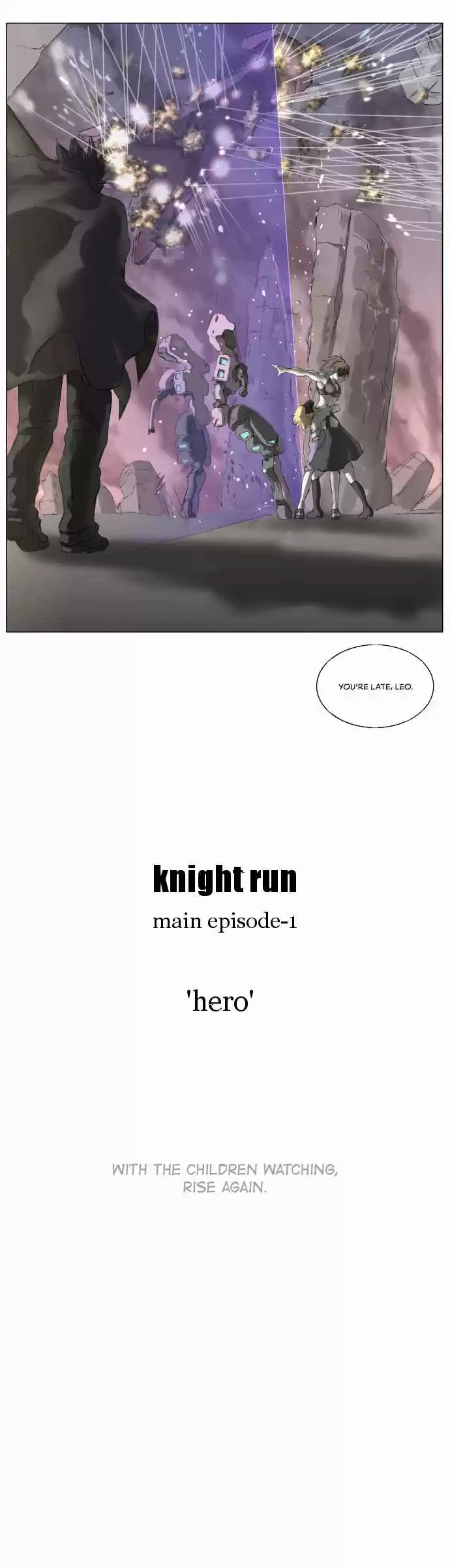 Knight Run Vol. 3 Ch. 190 Hero Part 21 | With the children watching, rise again