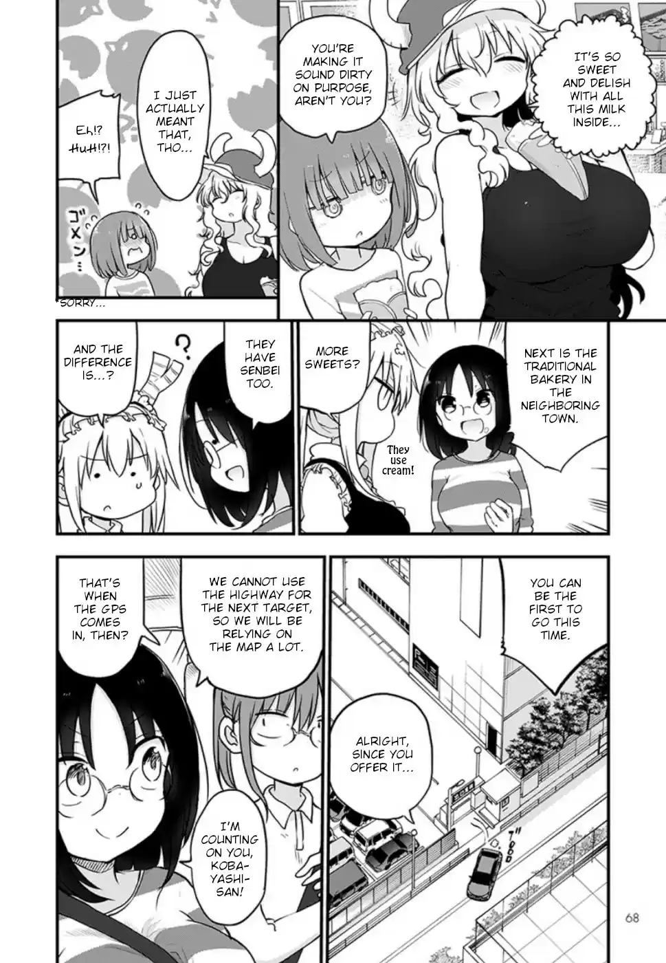 Kobayashi san Chi no Maid Dragon Ch. 86 Elma and the Car