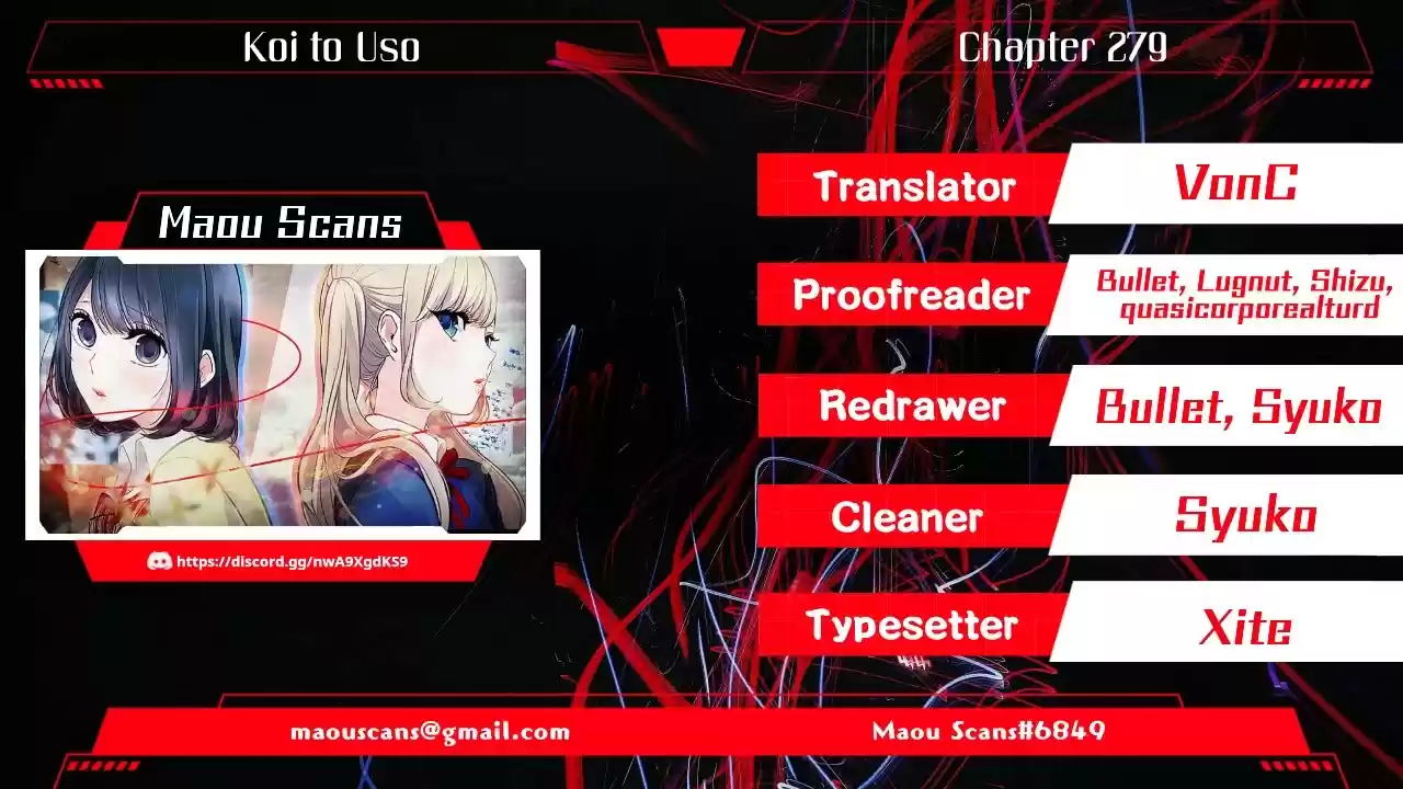 Koi To Uso Chapter 279