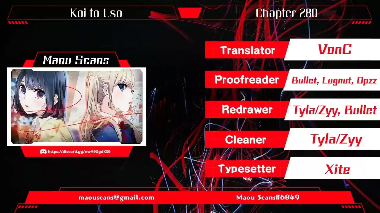 Koi To Uso Chapter 280