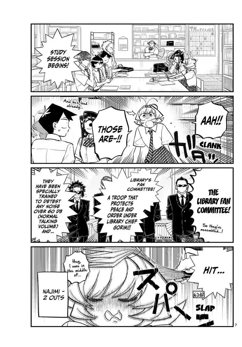 Komi san wa Komyushou Desu. Ch. 159 The fourth great "You better not be loud test study session"