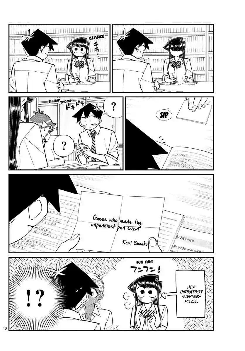 Komi san wa Komyushou Desu. Ch. 159 The fourth great "You better not be loud test study session"