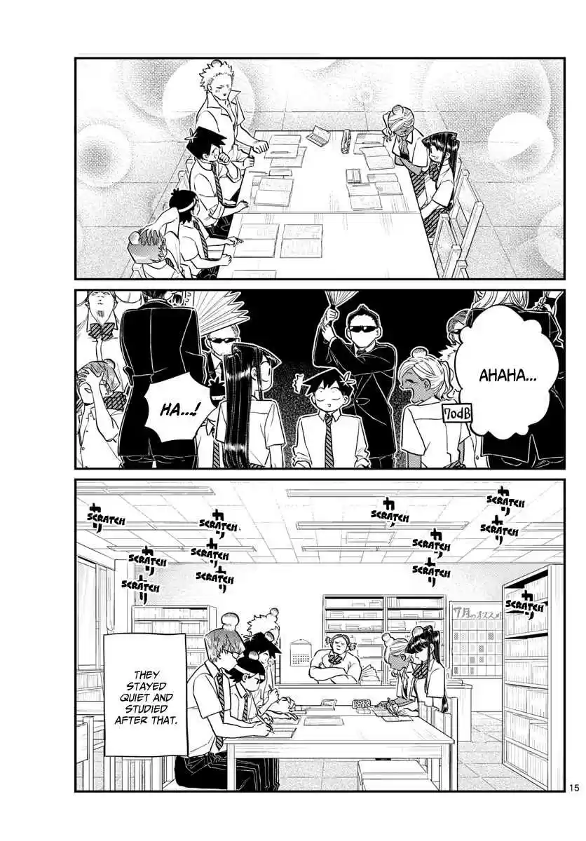 Komi san wa Komyushou Desu. Ch. 159 The fourth great "You better not be loud test study session"