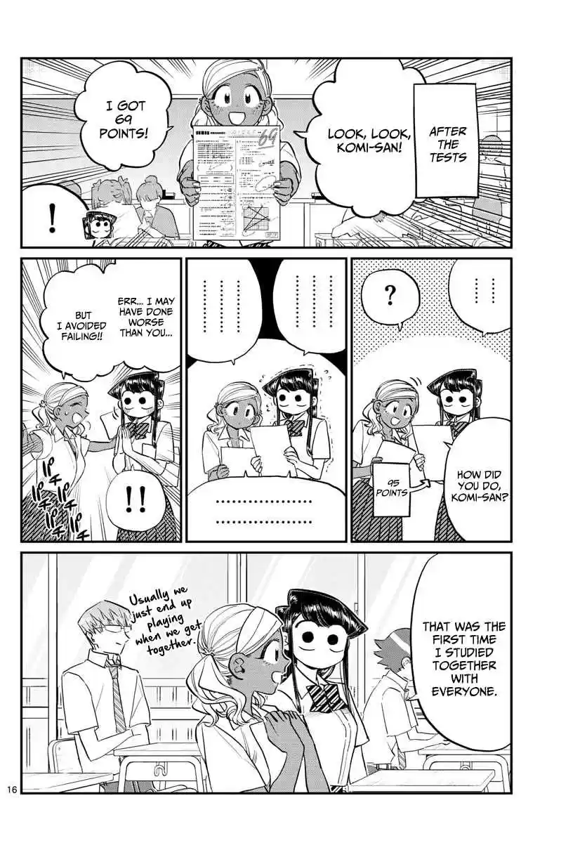 Komi san wa Komyushou Desu. Ch. 159 The fourth great "You better not be loud test study session"