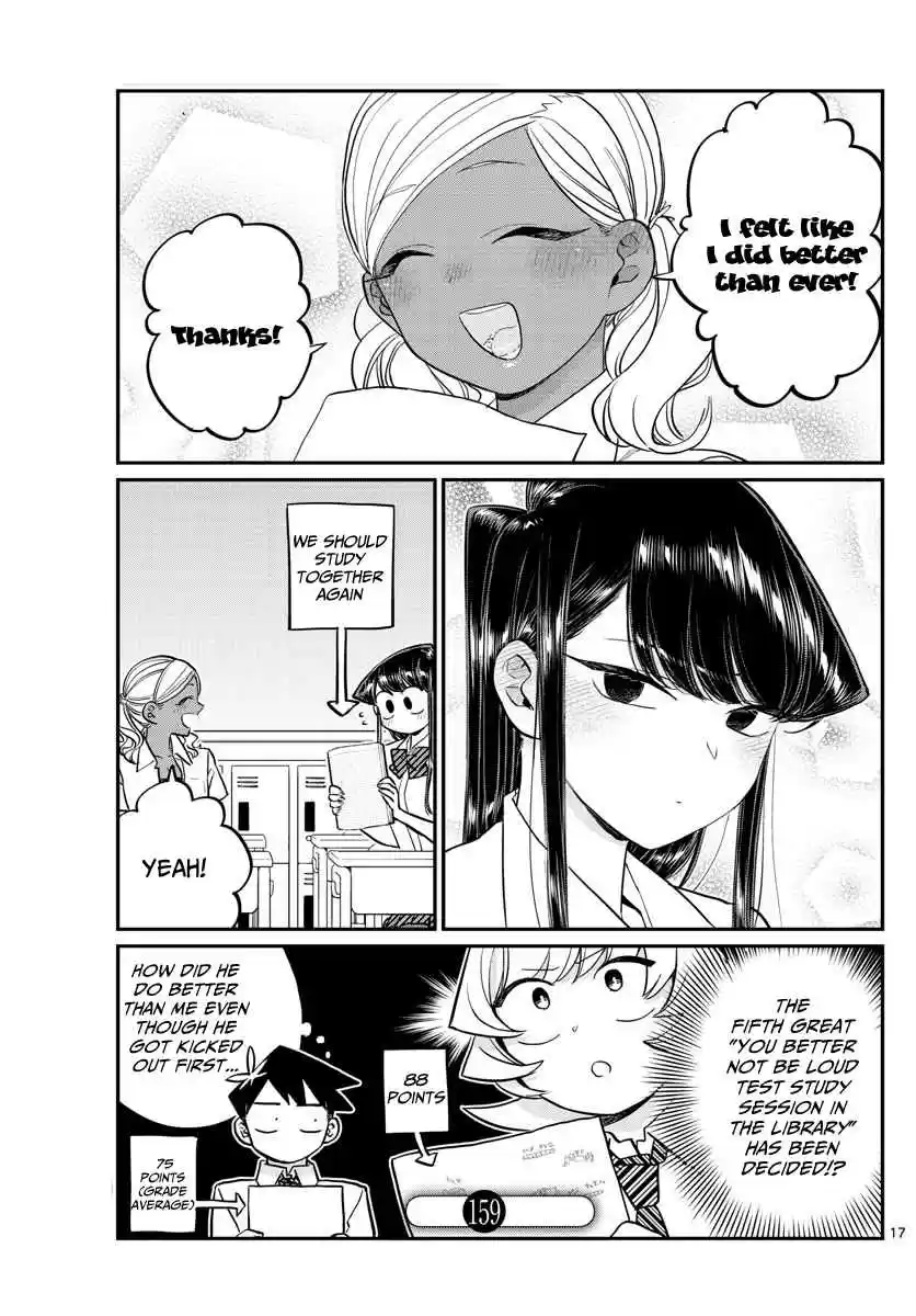 Komi san wa Komyushou Desu. Ch. 159 The fourth great "You better not be loud test study session"