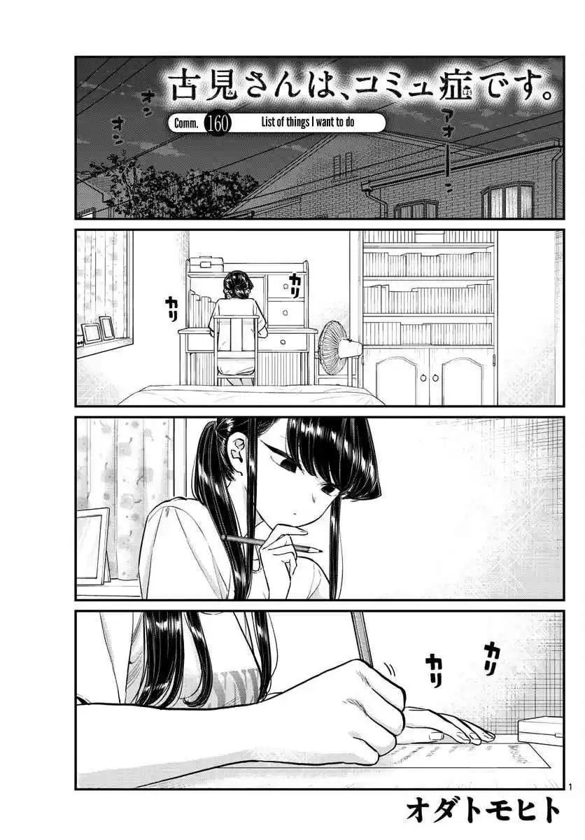 Komi san wa Komyushou Desu. Ch. 160 List of things I want to do
