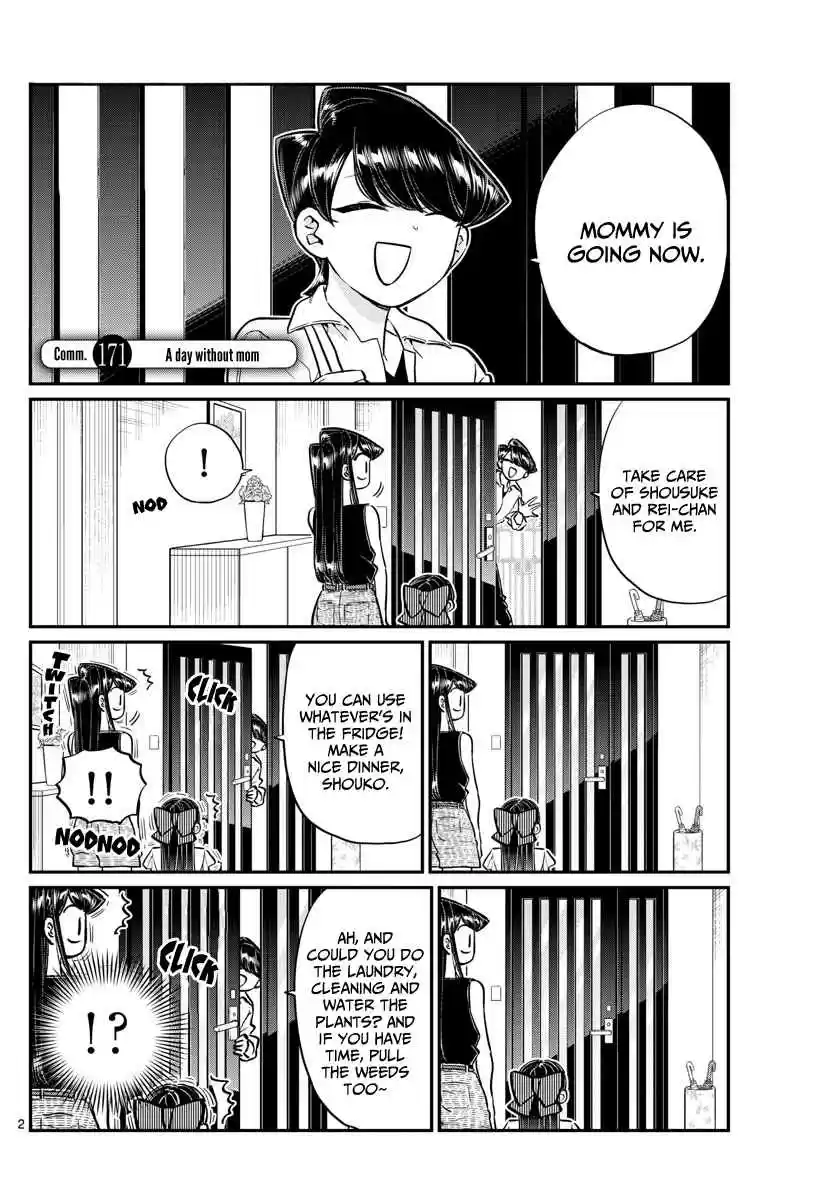 Komi san wa Komyushou Desu. Ch. 171 A day without mom