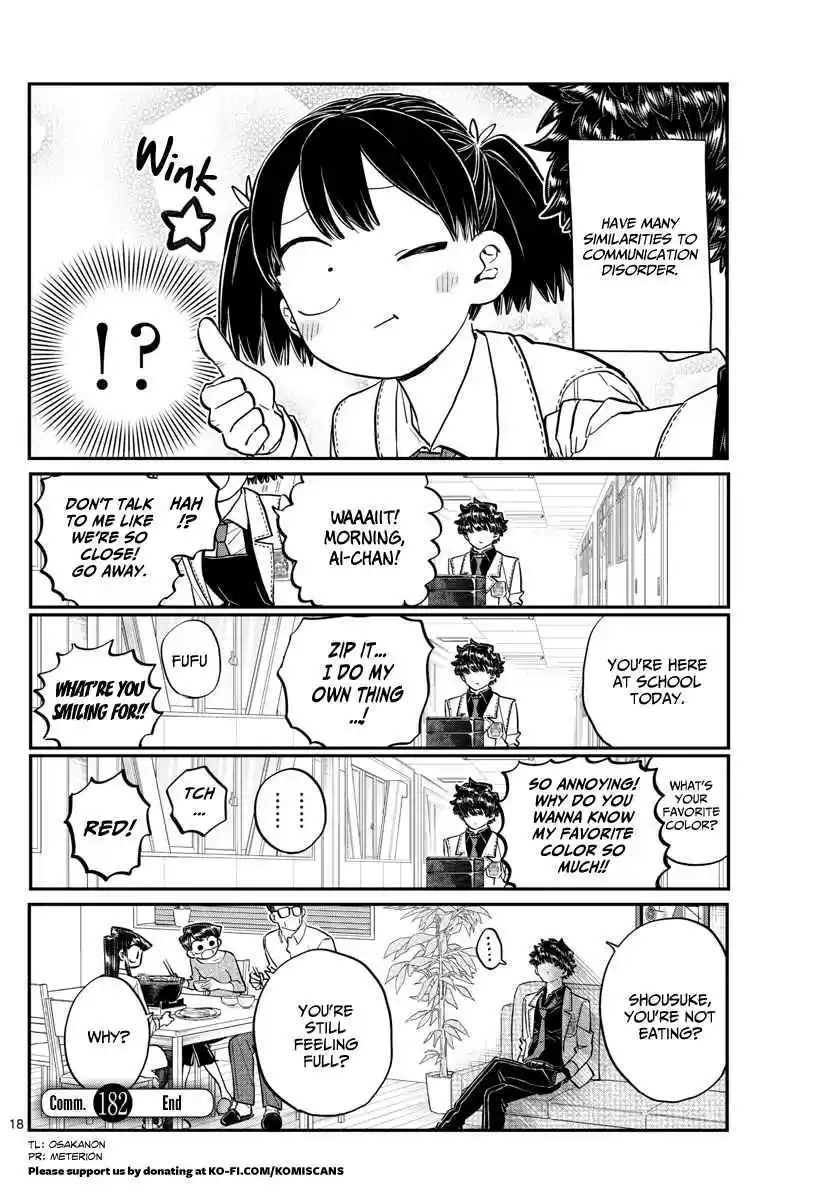 Komi san wa Komyushou Desu. Ch. 182 Hard liner