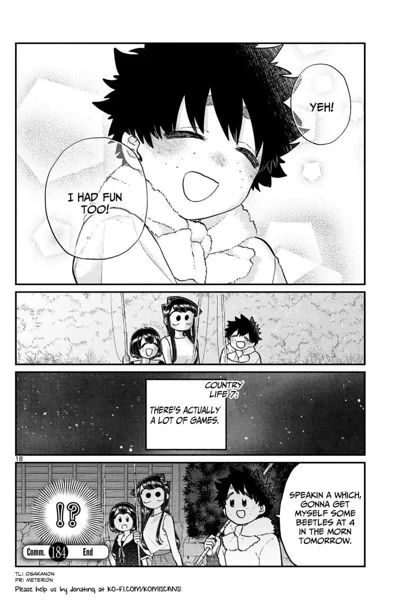 Komi san wa Komyushou Desu. Ch. 184 Playing in the Country
