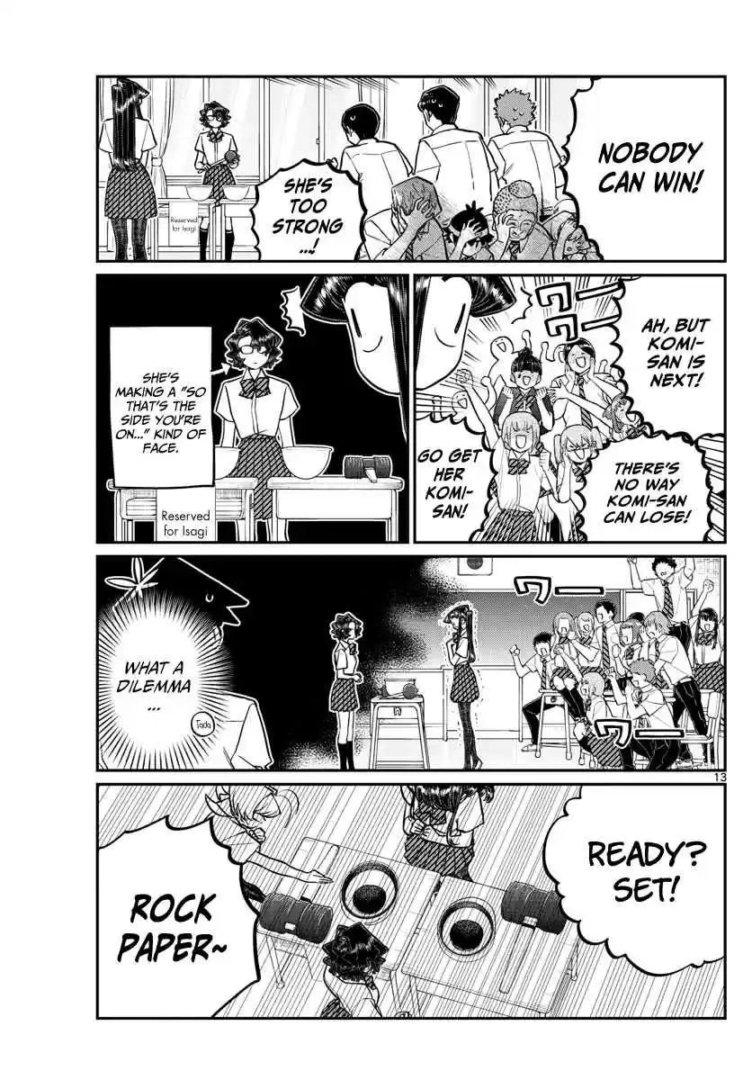 Komi san wa Komyushou Desu. Ch. 199 Hit and Cover Rock Paper Scissors