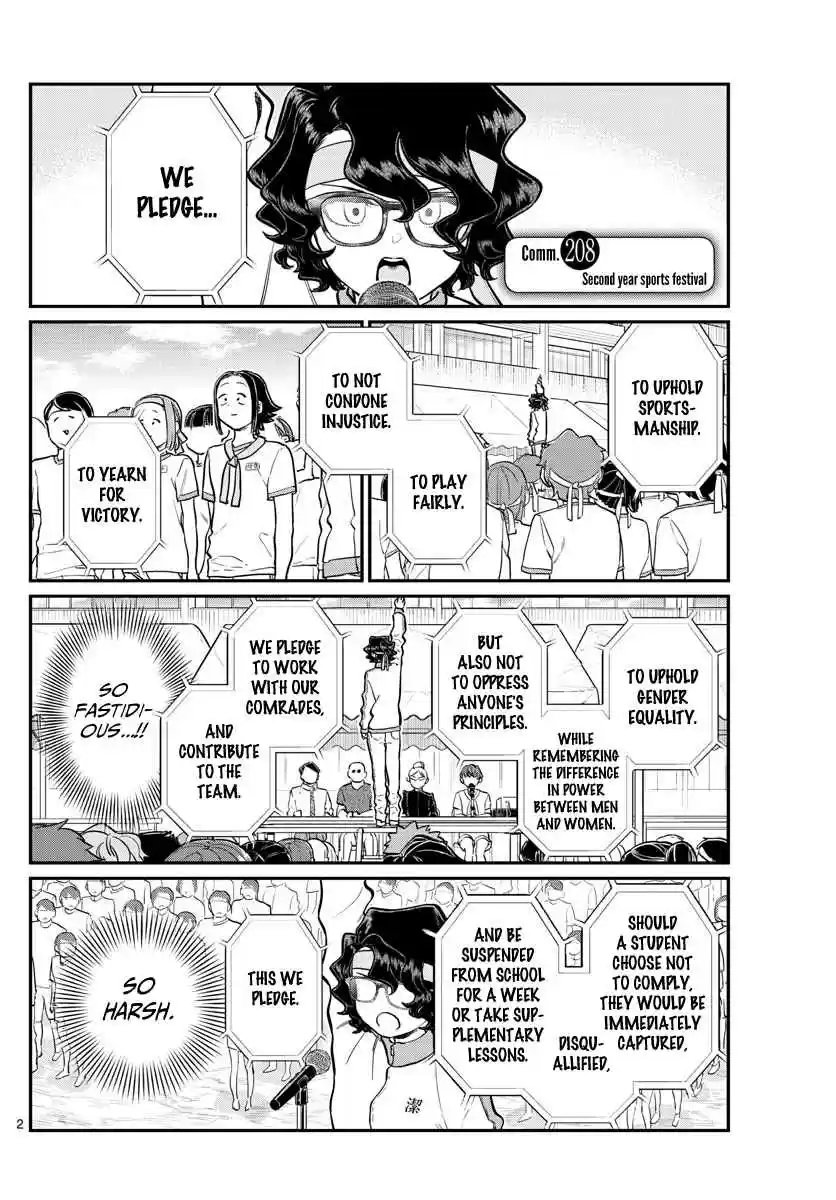 Komi san wa Komyushou Desu. Ch. 208 Second year sports festival