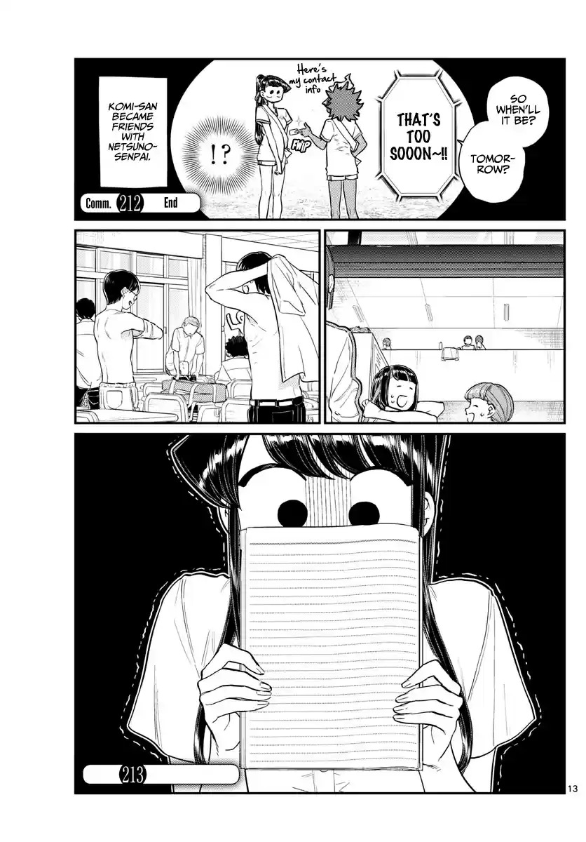 Komi san wa Komyushou Desu. Ch. 212 Second year sports festival 3
