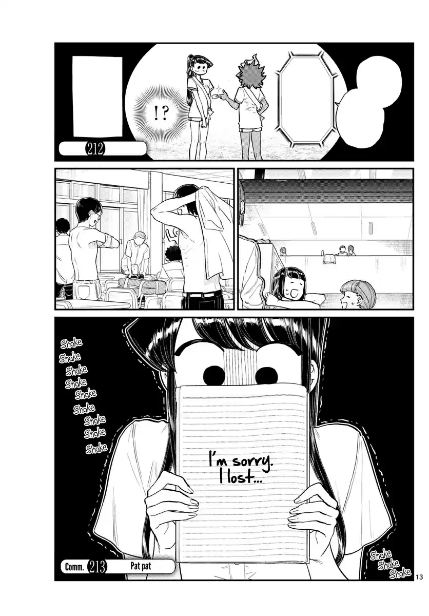 Komi san wa Komyushou Desu. Ch. 213 Pat pat