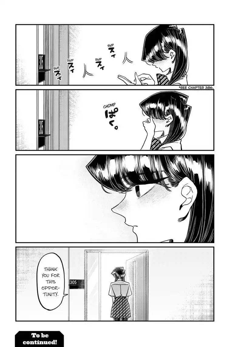 Komi-san wa Komyushou Desu Chapter 407