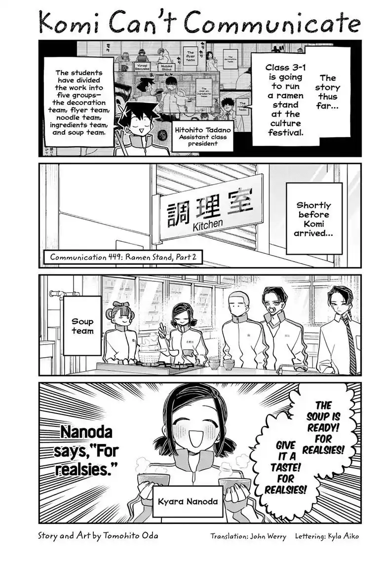 Komi-San Wa Komyushou Desu Chapter 449