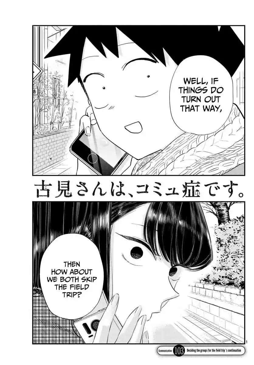 Komi san wa Komyushou desu. Vol. 8 Ch. 103.2 Deciding the groups for the field trip 's continuation