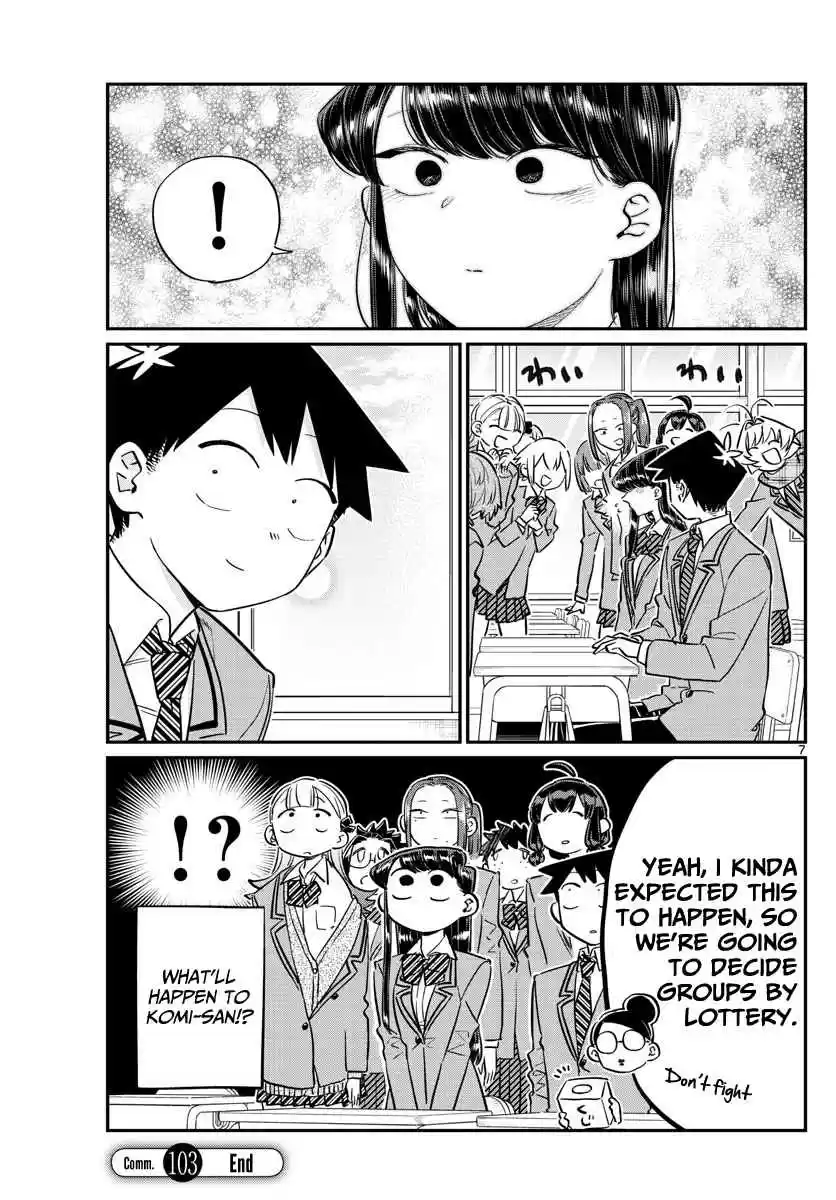 Komi san wa Komyushou desu. Vol. 8 Ch. 103.2 Deciding the groups for the field trip 's continuation