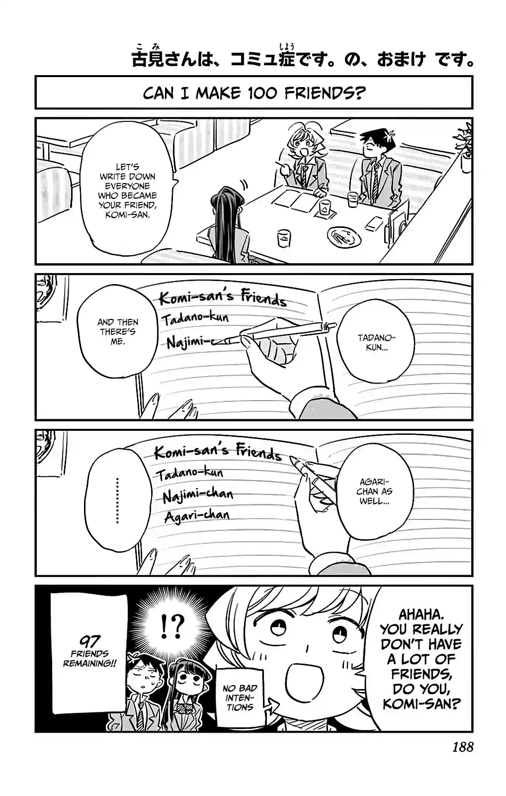 Komi-san wa Komyushou Desu Vol.1 Chapter 19.5: Omake