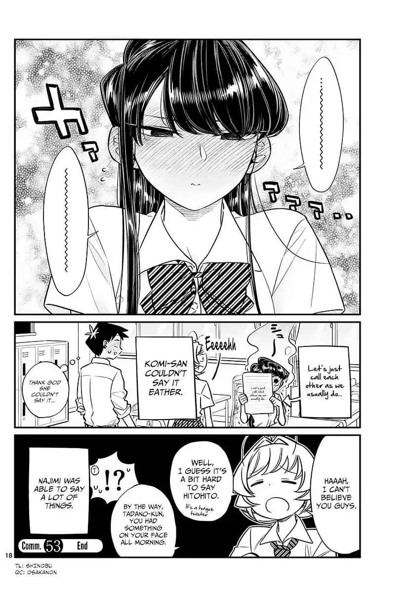 Komi-san wa Komyushou Desu vol.4 ch.53