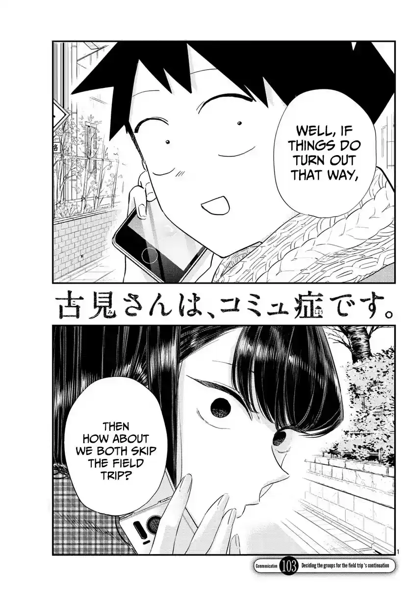 Komi-san wa Komyushou Desu Vol.8 Chapter 103.5: Deciding The Groups For The Field Trip's Continuation