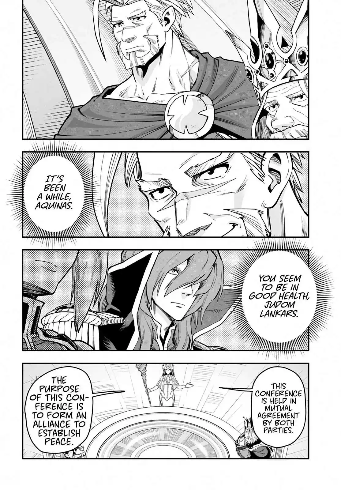 Konjiki no Word Master Yuusha Yonin ni Makikomareta Unique Cheat Ch. 59 Human Demon Alliance Conference, Part 1