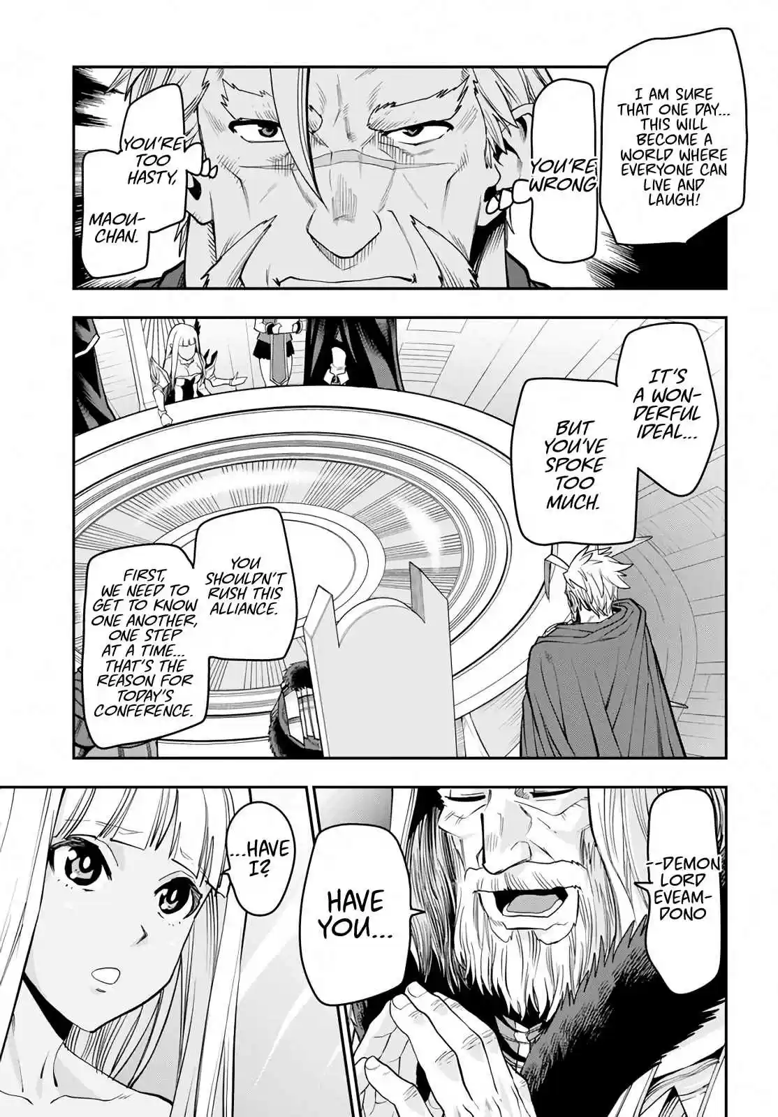 Konjiki no Word Master Yuusha Yonin ni Makikomareta Unique Cheat Ch. 59 Human Demon Alliance Conference, Part 1