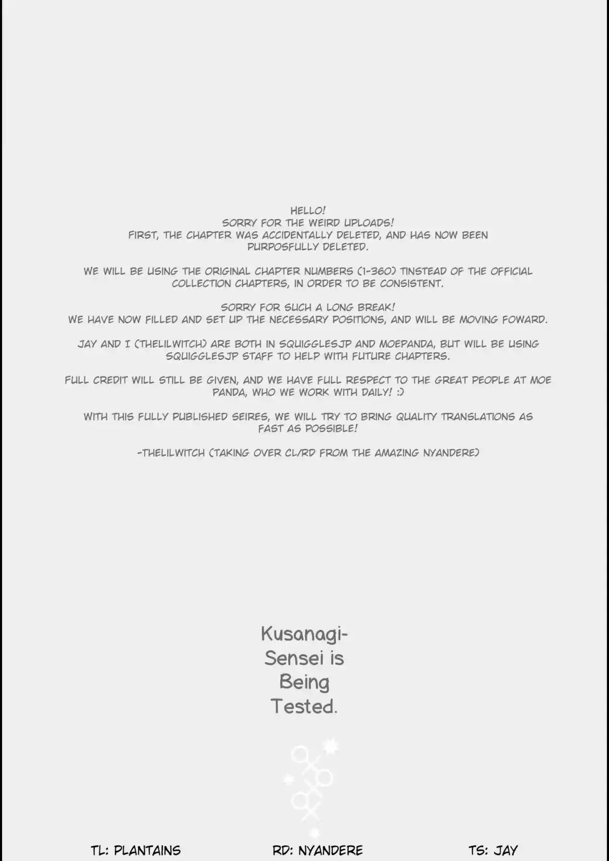 Kusanagi sensei is Being Tested Vol. 2 Ch. 120 Basic foundation