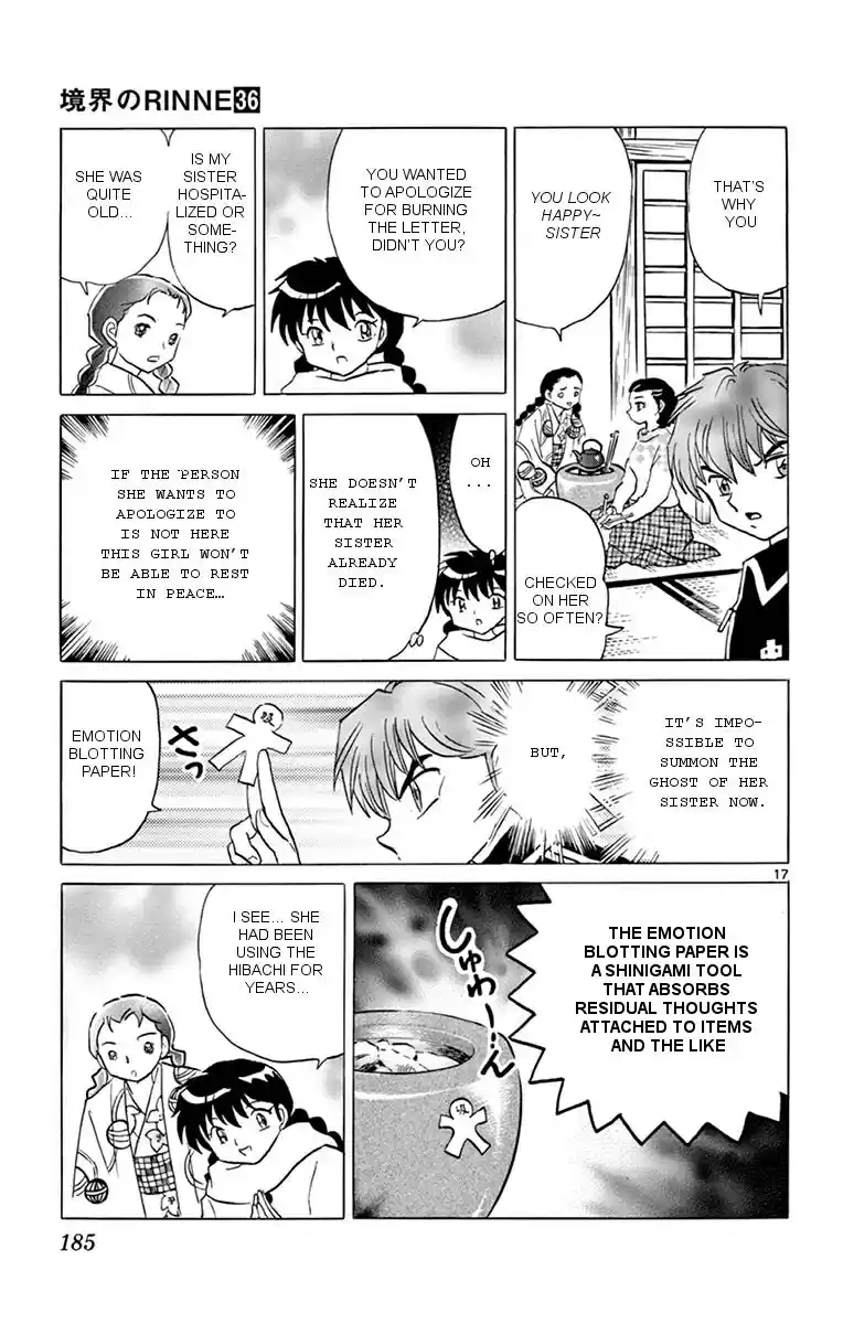 Kyōkai no Rinne Vol. 36 Ch. 358 How to use a Hibachi