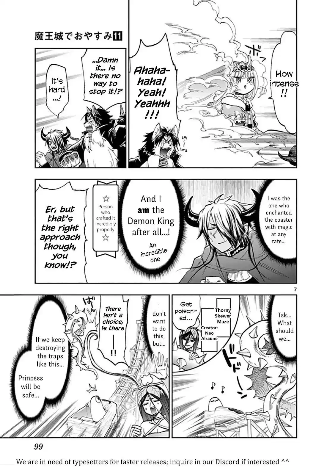 Maou jou de Oyasumi Vol. 11 Ch. 138 Creator's Thrill Ride